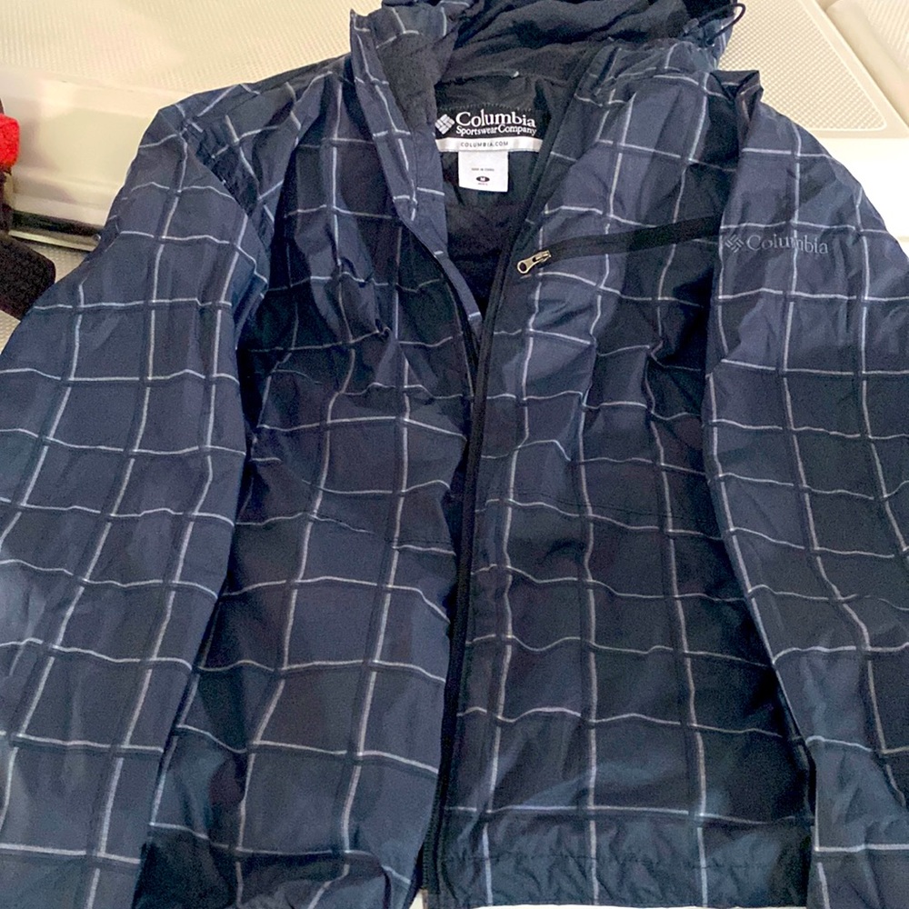 Men’s Blue Plaid Columbia Spring Jacket